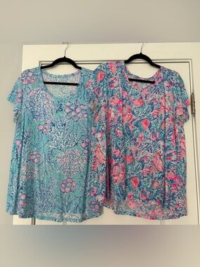 TWO Lilly Pulitzer Etta T-Shirts, size XL